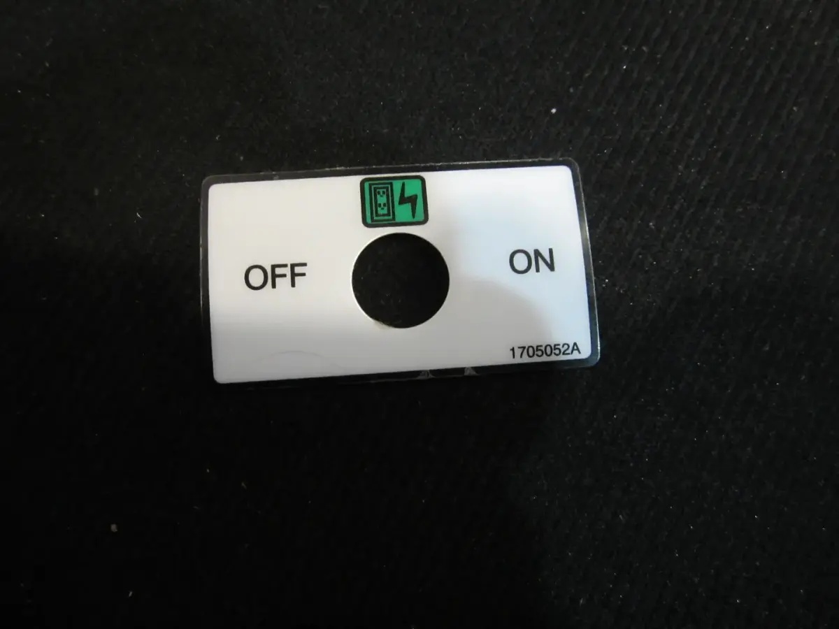 JLG Part # 1705052 | DECAL,ON/OFF, INVERTER, M&LE, EA