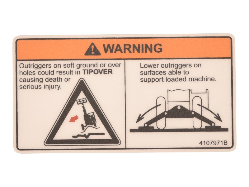 JLG Part # 4107971 | DECAL OUTRIGGER CONTACT DOMEST, EA