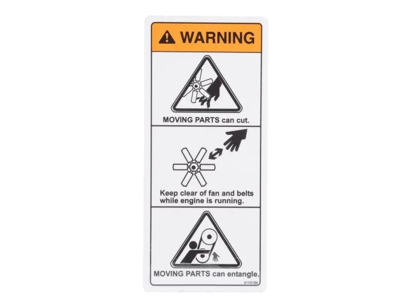 JLG Part # 4110184 | DECAL MOVING PARTS/ENTANGLEMEN, EA