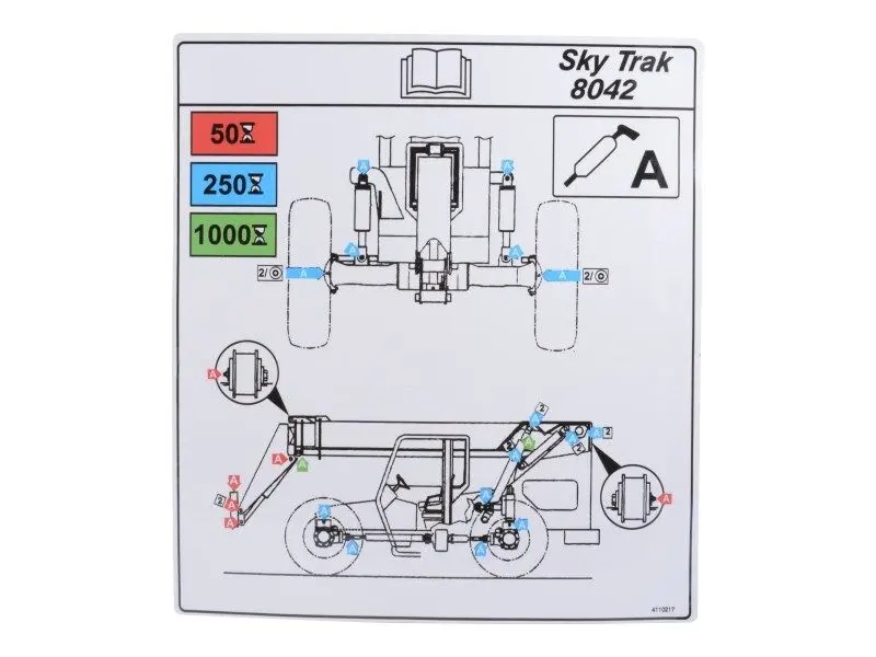 JLG Part # 4110217 | CHART LUBRICATION 8042, EA