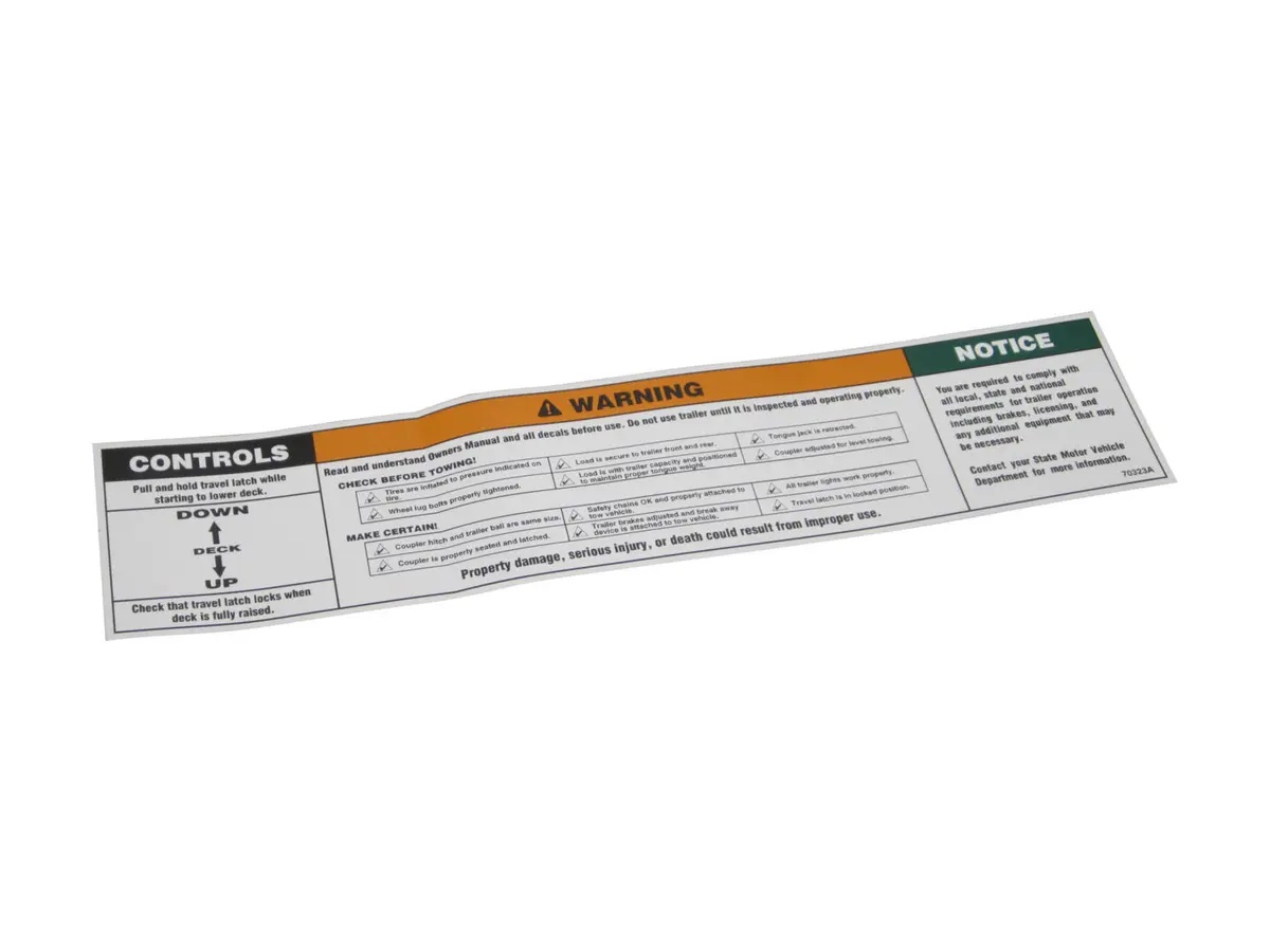 JLG Part # 70323 | DECAL-COMBINATION, EA