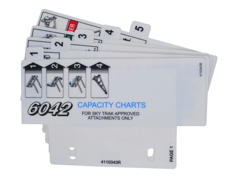 JLG Part # 7300719 | BOOKLET LOAD CHART 6042, EA