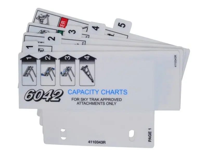JLG Part # 7300719 | BOOKLET LOAD CHART 6042, EA