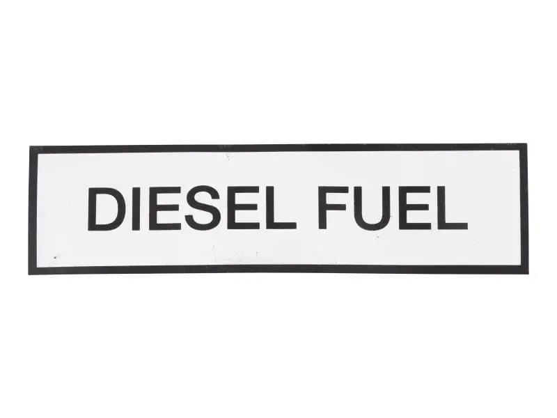 JLG Part # 77023008 | DIESEL FUEL DECAL, EA