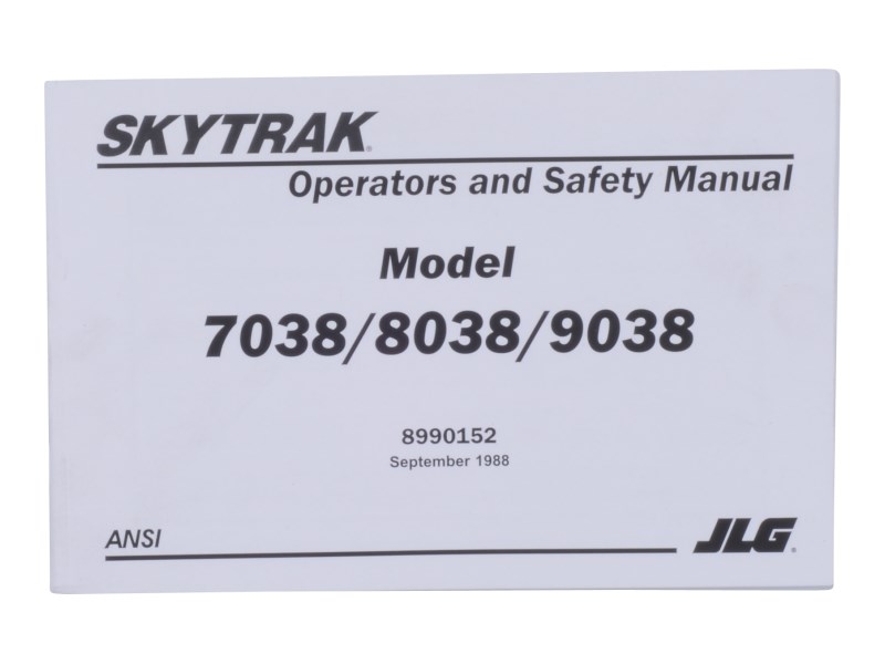 JLG Part # 8990152 | MANUAL OWNERS/OPER 70/80/9038, EA