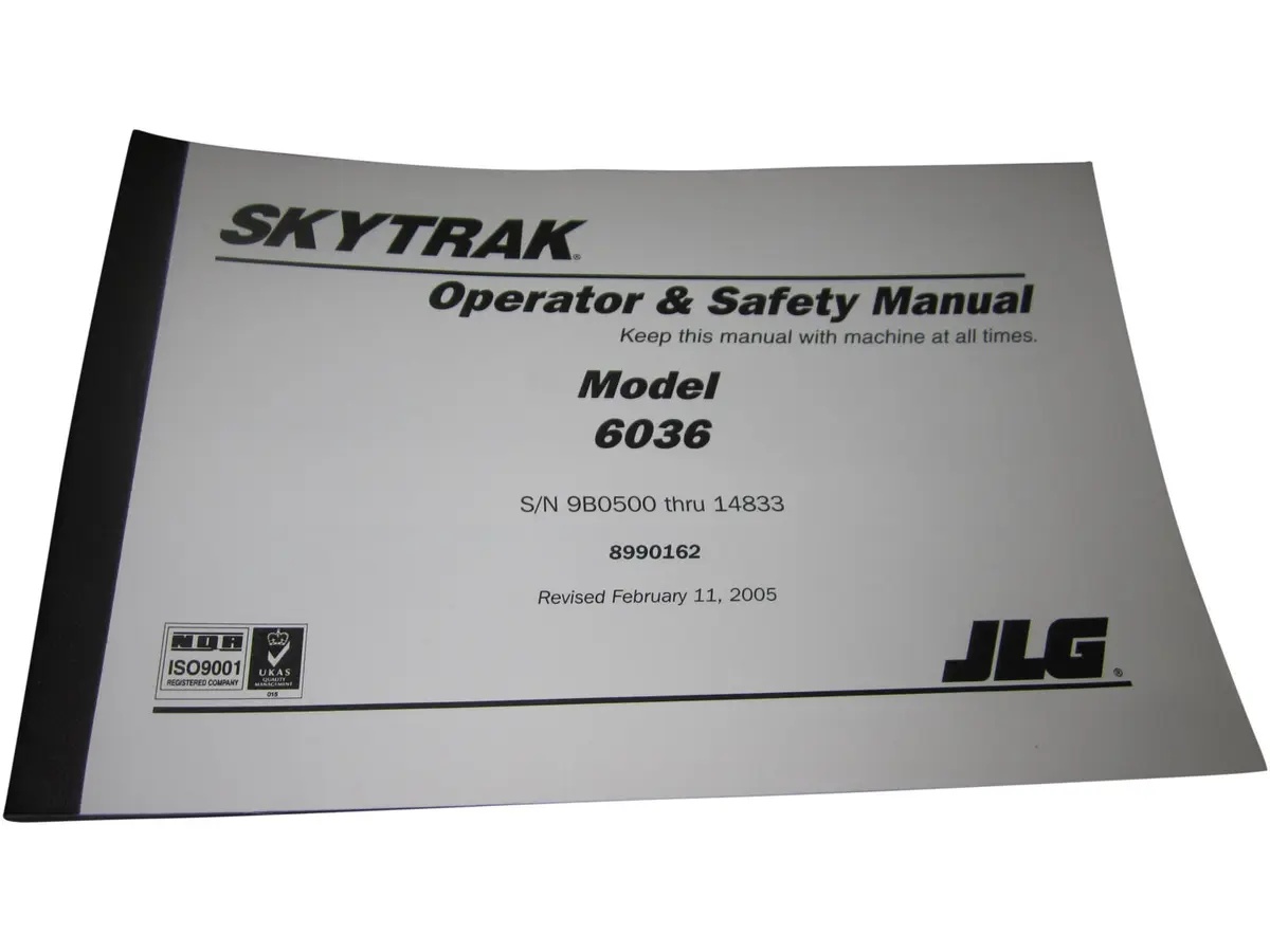 JLG Part # 8990162 | MANUAL OWNERS/OPER 6036/6036B, EA