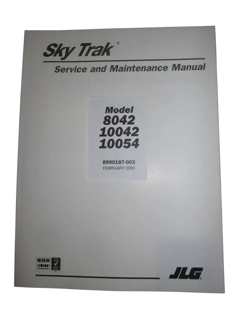 JLG Part # 8990187 | MANUAL PARTS/SERV 8042/10042/1, EA