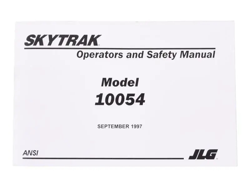 JLG Part # 8990206 | MANUAL OWNER OPERATOR 10054, EA