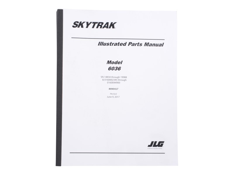 JLG Part # 8990417 | MANUAL PARTS 6036C, EA