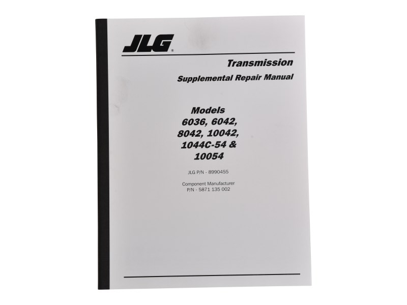 JLG Part # 8990455 | MANUAL REPAIR ZF TRANSMISSION, EA