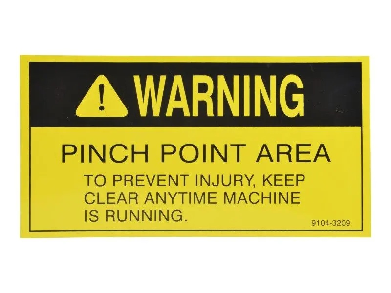 JLG Part # 91043209 | DECAL - PINCH POINT WARN, EA