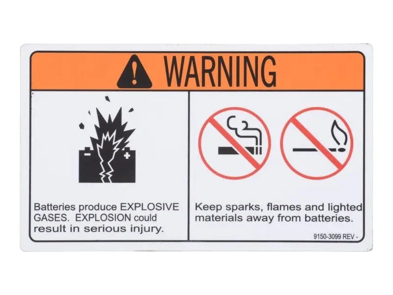 JLG Part # 91503099 | BATTERY WARN DECAL, EA