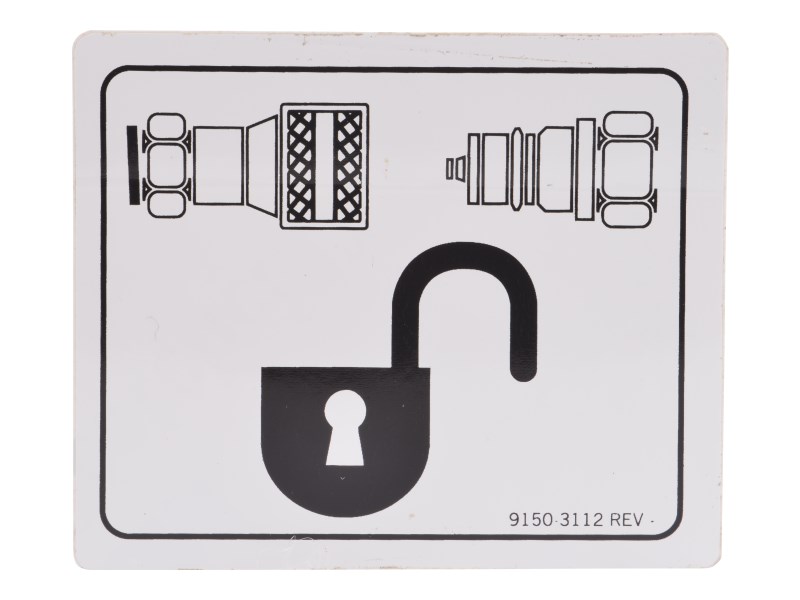 JLG Part # 91503112 | DECAL AUX HYD., EA