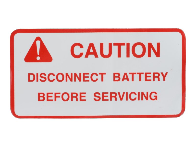 JLG Part # 10135092 | DECAL, DISCONNECT BATTERY -, EA