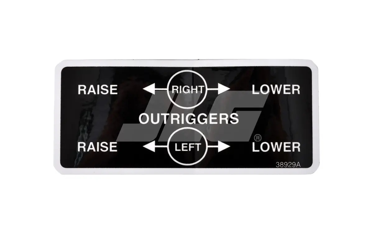 JLG Part # 10138929 | DECAL, OUTRIGGER CONTROL -, EA