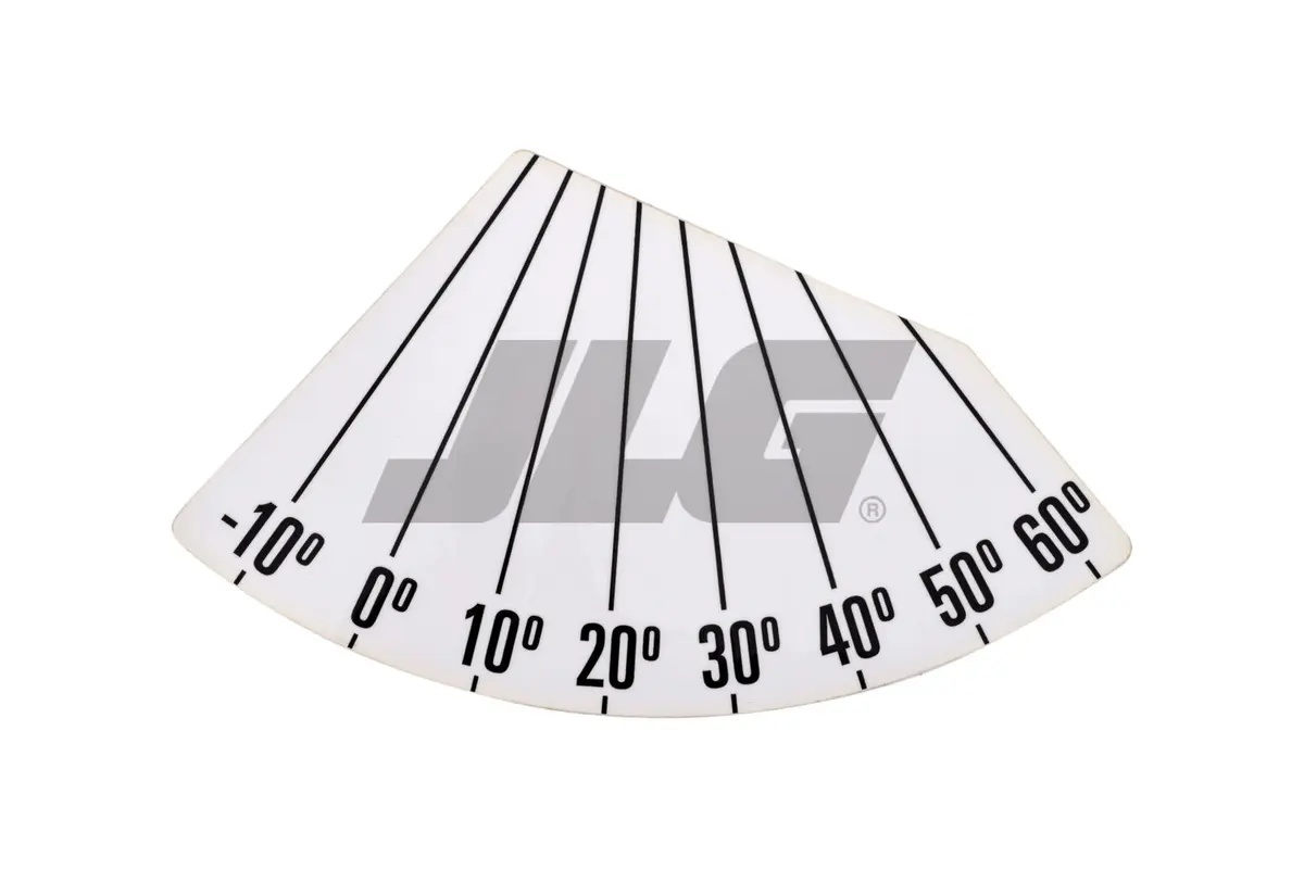 JLG Part # 10215784 | DECAL, ANGLE INDICATOR, EA