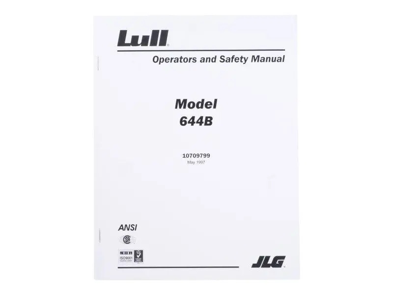 JLG Part # 10709799 | OPERATORS MANUAL, 644B -, EA