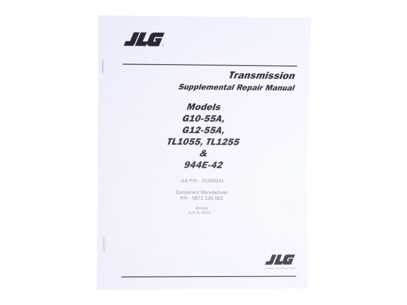 JLG Part # 31200241 | ZF TRANSMISSION REPAIR MANUAL, EA