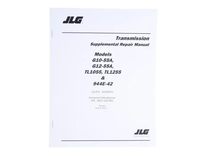 JLG Part # 31200241 | ZF TRANSMISSION REPAIR MANUAL, EA