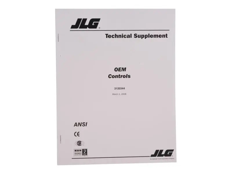 JLG Part # 3120344 | MANUAL, OEM CONTROLLER, EA