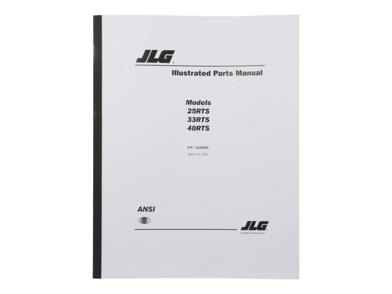 JLG Part # 3120692 | MANUAL, 25/33/40RTS PARTS, EA