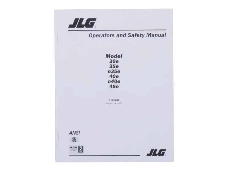 JLG Part # 3120742 | MANUAL, 30/35/40/45E OPERATOR, EA