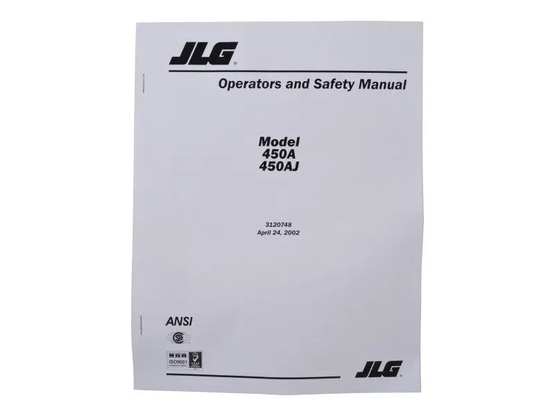 JLG Part # 3120748 | MANUAL, 450A OPERATOR, EA