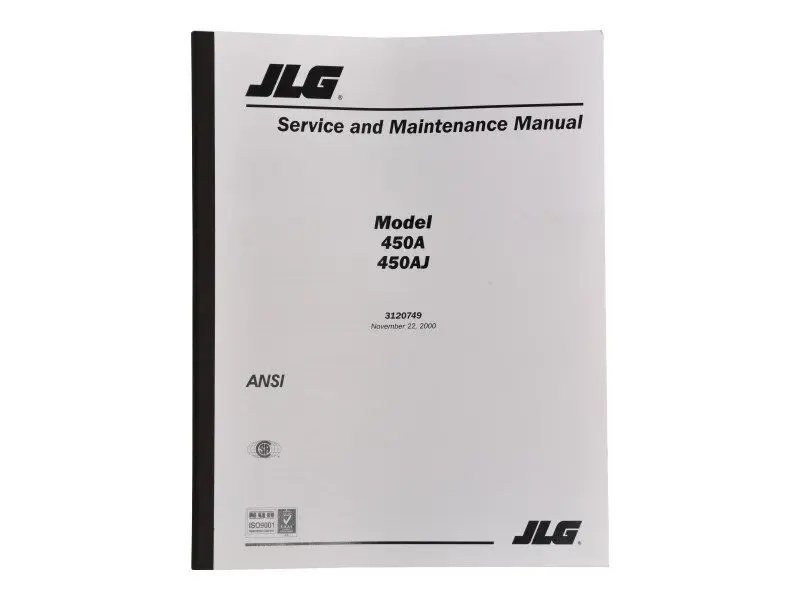 JLG Part # 3120749 | MANUAL, 450A/AJ SERVICE, EA