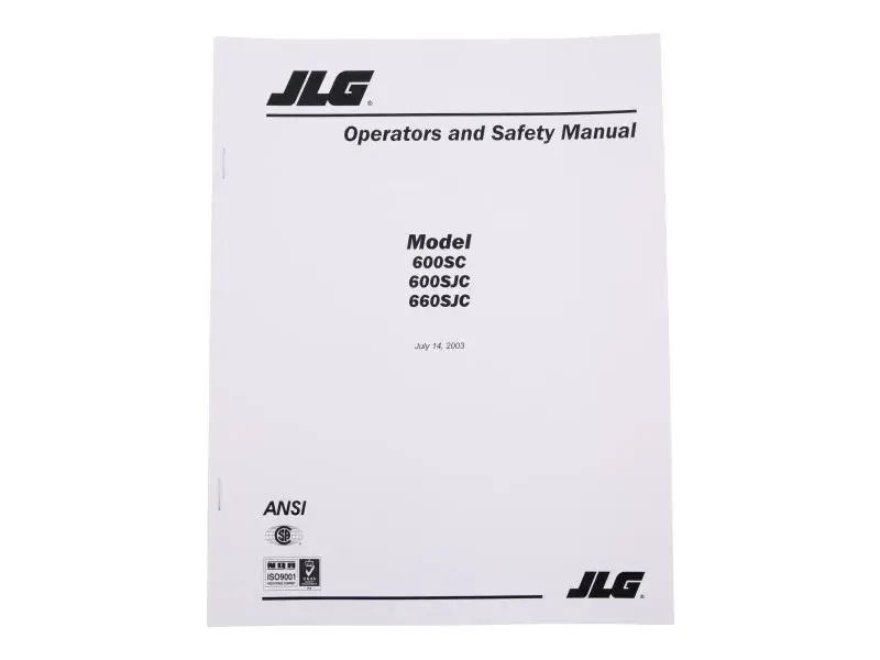 JLG Part # 3120793 | 600SC/SJC/660SJC OPERATORS, EA