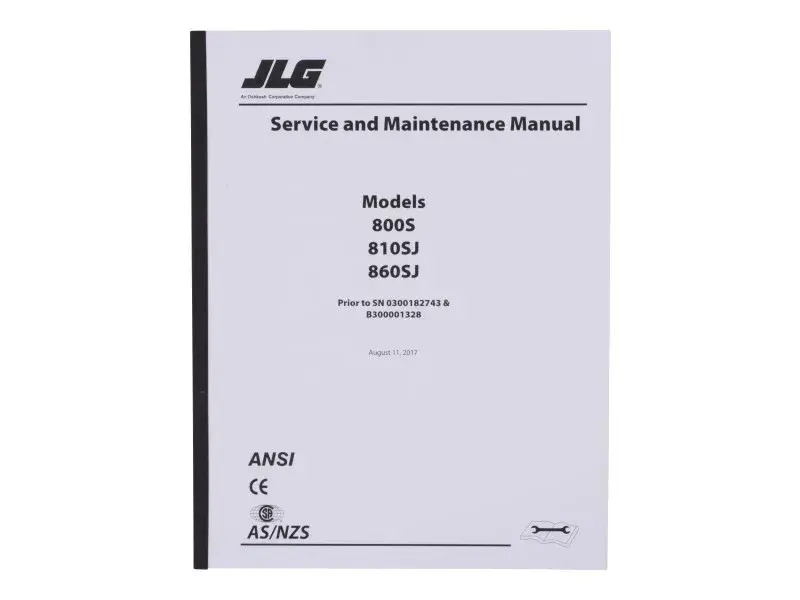 JLG Part # 3121139 | MANUAL, 800S SERVICE, EA