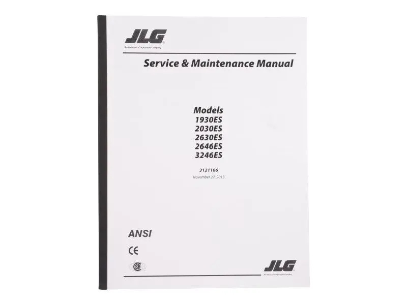 JLG Part # 3121166 | MANUAL, ES GLOBAL SERVICE, EA
