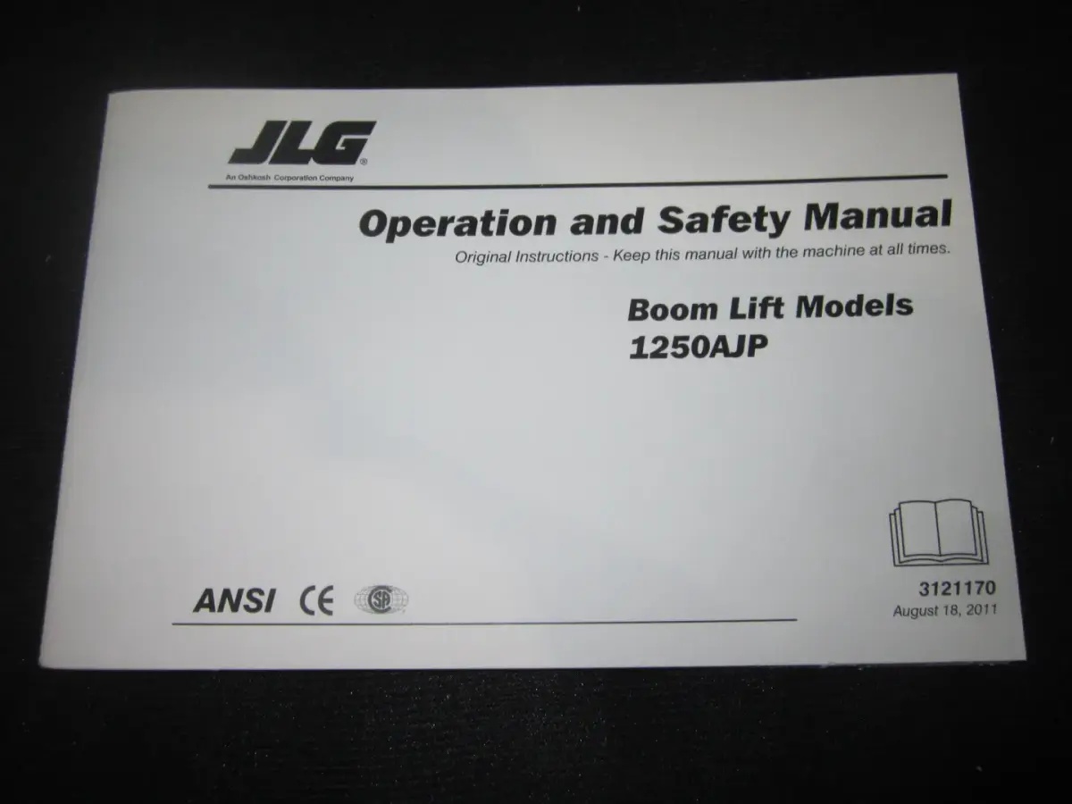 JLG Part # 3121170 | MNL,1250AJP GBL OPERATOR/SAFE, EA