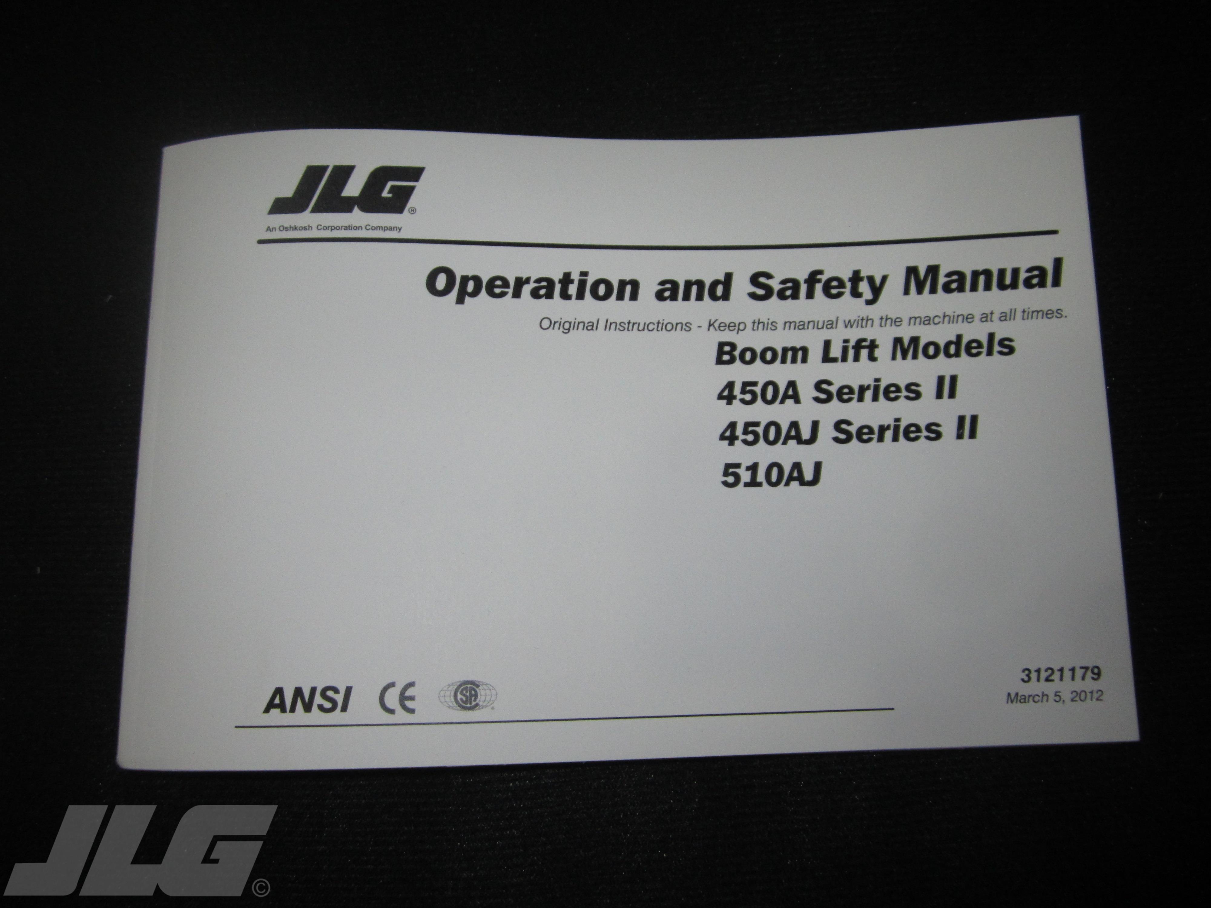 JLG Part # 3121179 - 450ASRII/510AJ GLOBAL OPERATOR, EA