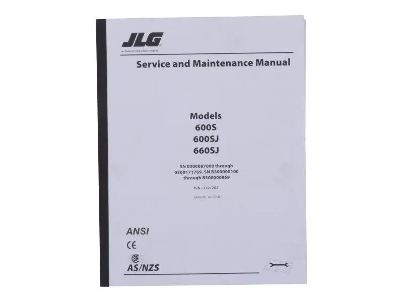 JLG Part # 3121202 | MNL, 600S GBL SERVICE, EA