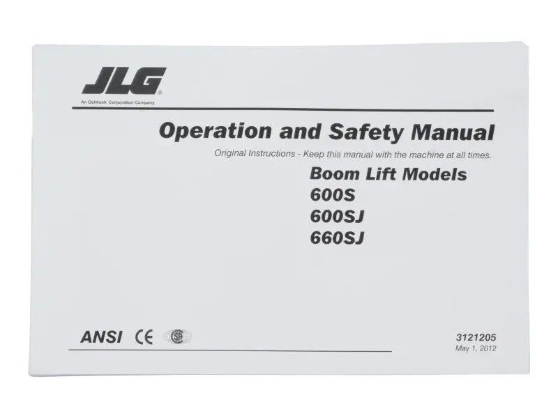 JLG Part # 3121205 | 600S GLOBAL OPERATORS, EA
