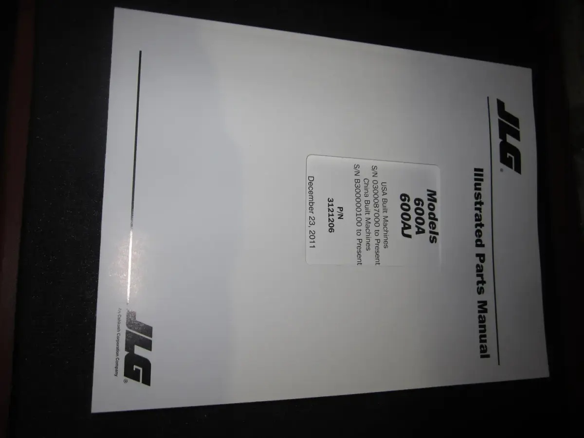 JLG Part # 3121206 | MNL, 600A GBL PARTS, EA