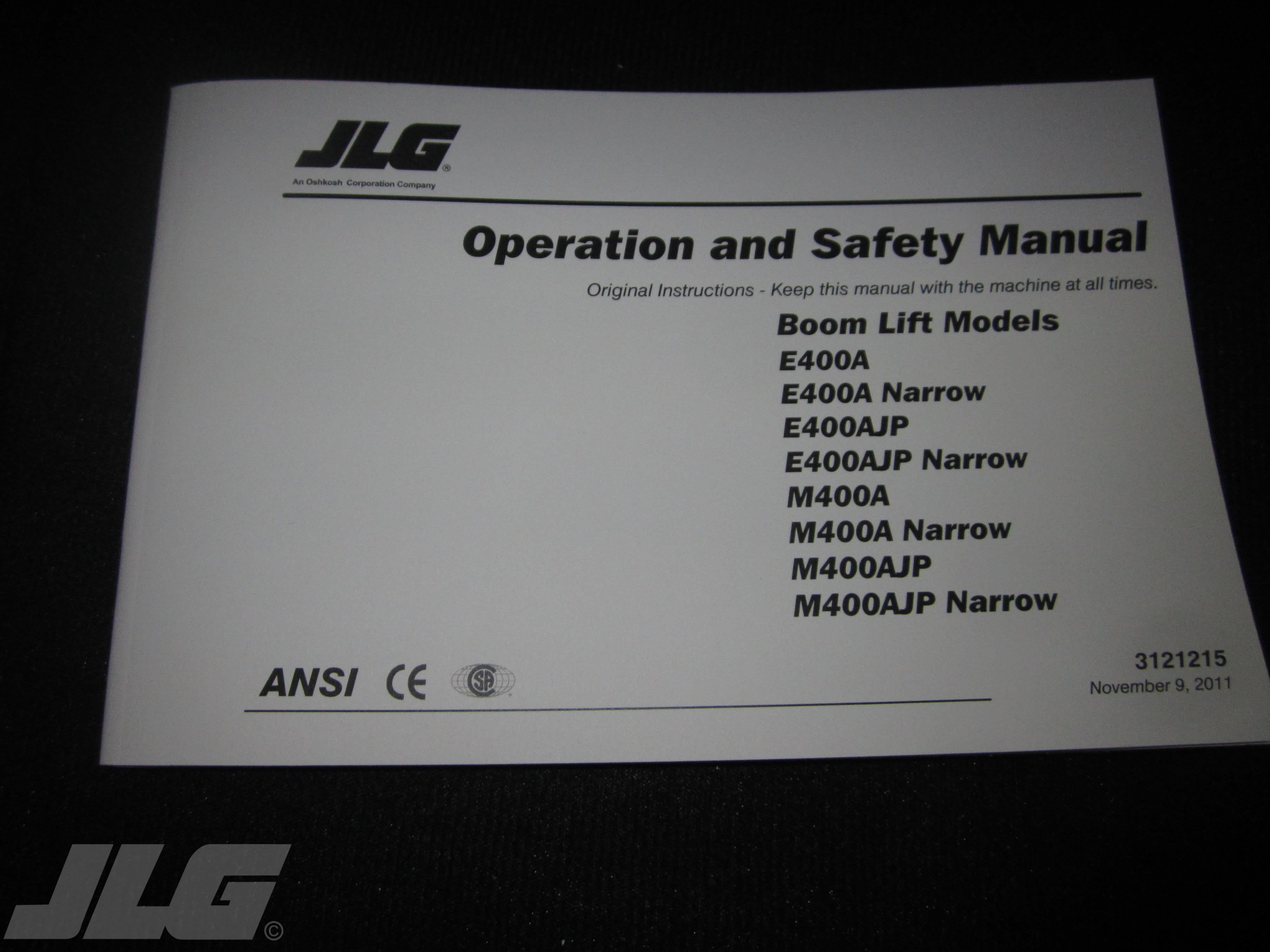 JLG Part # 3121215 - E/M400 GBL OP PRIOR S/N189901, EA