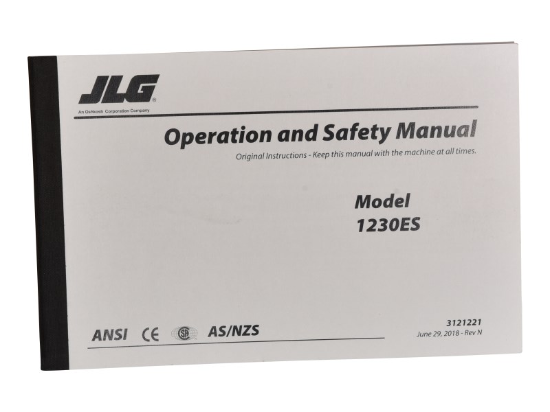 JLG Part # 3121221 | MNL, 1230ES OPER, EA