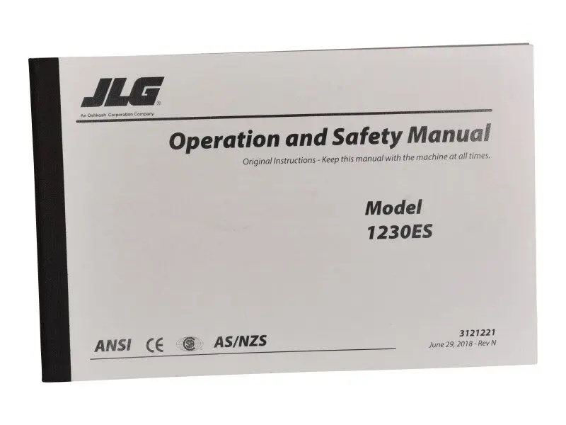 JLG Part # 3121221 | MNL, 1230ES OPER, EA