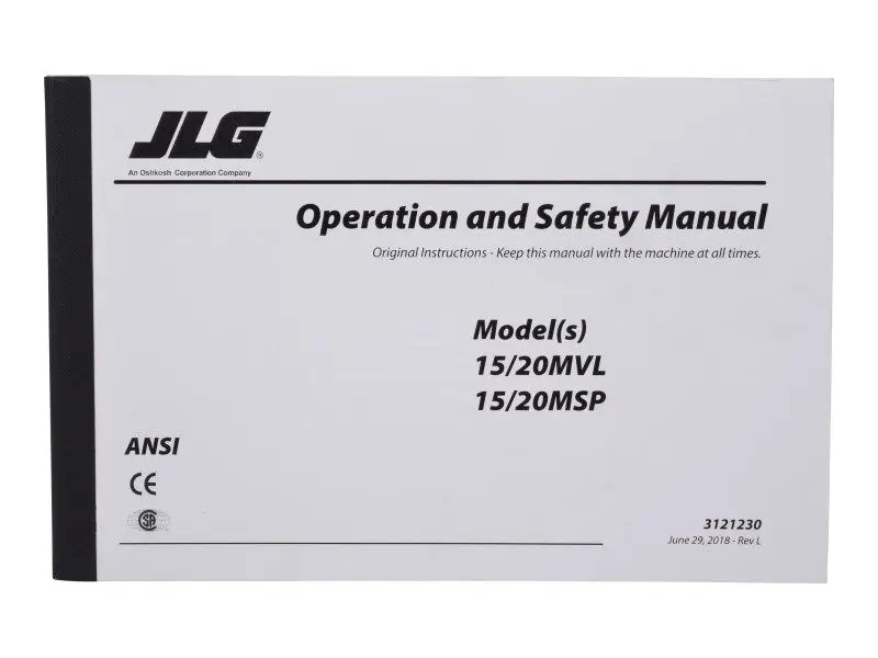 JLG Part # 3121230 | 15/20MVL/MSP GLOBAL OP/SAFE, EA
