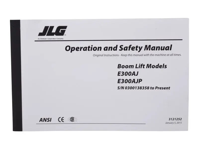 JLG Part # 3121252 | E300 GBL OPER S/N138358 PRESNT, EA