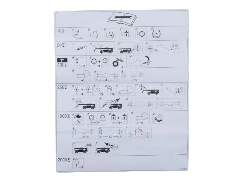 JLG Part # 4110350 | DECAL MAINTENANCE CHART, EA