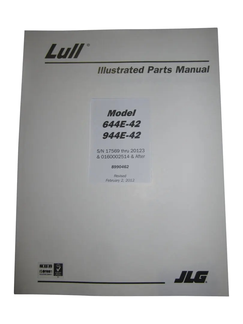 JLG Part # 8990462 | MANUAL PARTS 644E/944E, EA