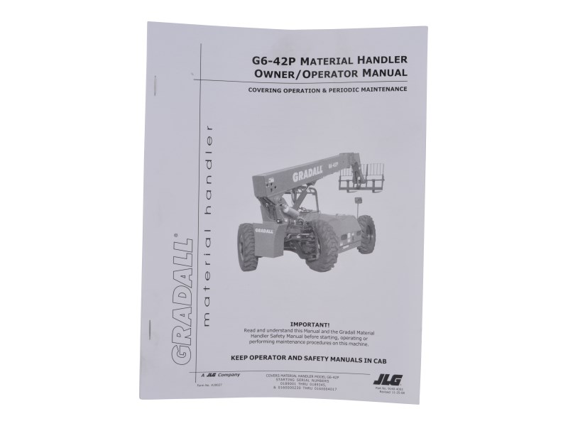 JLG Part # 91404003 | MAN, OP G6-42P PRIOR0160004017, EA
