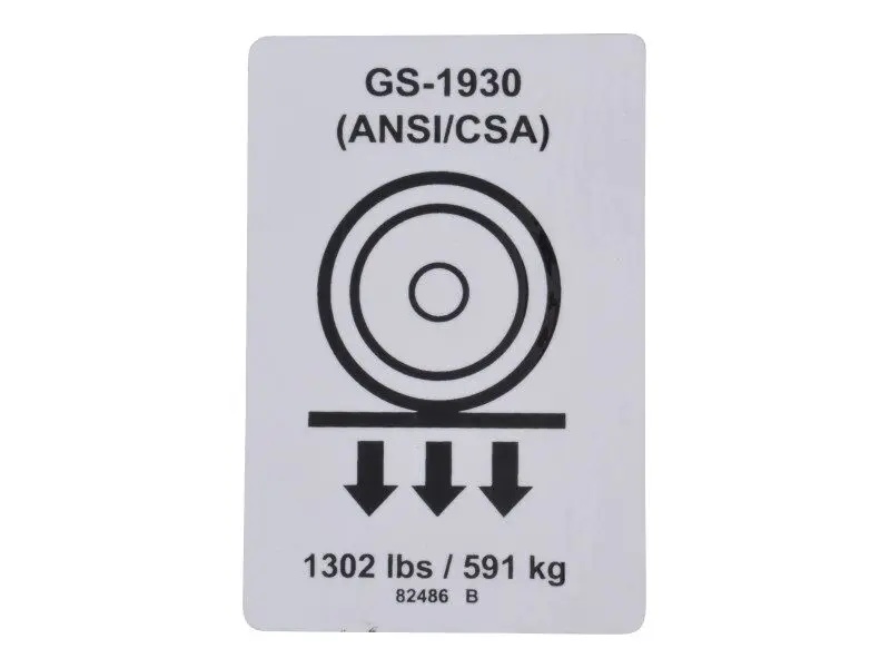 JLG Part # GN82486 | GN-LABEL,WHEEL LOAD 1930, EA