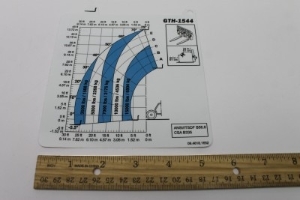 Genie Lift Part # 09.4618.1652GT - LOAD CHART,48" FORKS, EA