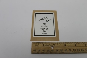 Genie Lift Part # 114350GT - DECAL,AC INVERTER POWER,115V, EA