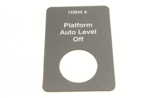 Genie Lift Part # 122344GT - DECAL,LABEL,AUTO LEVEL OFF, EA