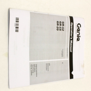 Genie Lift Part # 133572GT - MANUAL,OPERATOR,GR,CE,6TH ED, EA