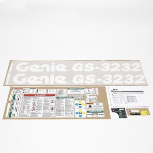 Genie Lift Part # 217255GT - DECAL KIT,3232 PLAT.,WRD,ANSI, EA